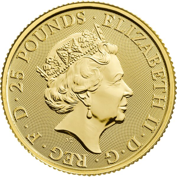 2018 1/4 oz Great Britain Queen's Beast Gold Coin - Bull - Image 2