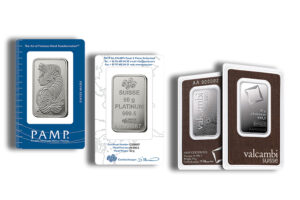 50 gram Platinum Bar - Brand Varies (Carded)