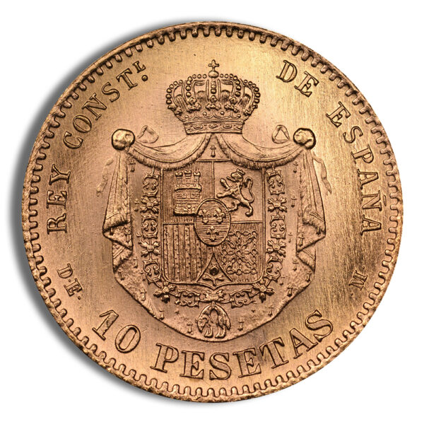 Spain 10 Pesetas Gold Coin - Image 2