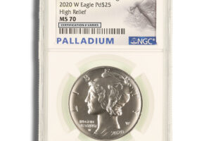 2020-W 1 oz Burnished Palladium Eagle NGC MS70
