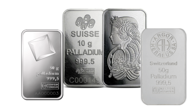 50 gram Palladium Bar - Brand Varies
