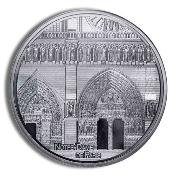 2021 5 oz Palau Silver Tiffany Art Notre Dame PCGS PF70 - Image 3