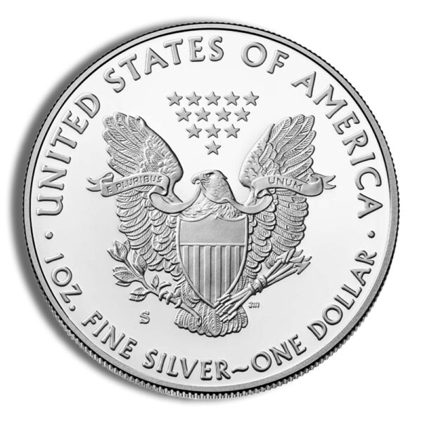 2019-S Proof Silver Eagle with Box & COA - Image 3