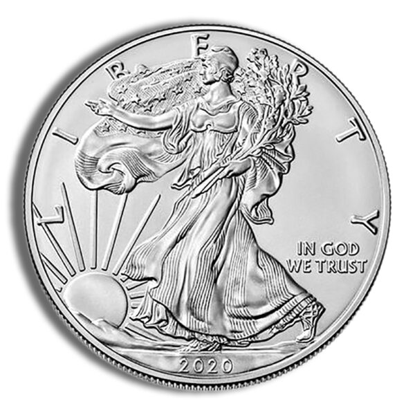 2020-W Burnished Silver Eagle with Box & COA - Image 2
