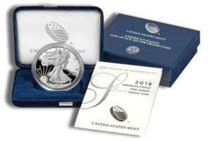 2019-S Proof Silver Eagle with Box & COA