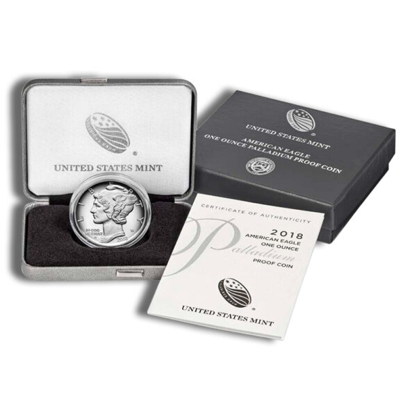 2018-W 1 oz Proof Palladium Eagle (w/ Box & COA) - Image 3