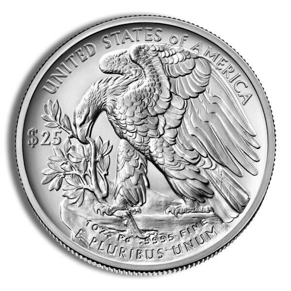 2020-W 1 oz Burnished Palladium Eagle (w/Box & COA) - Image 2