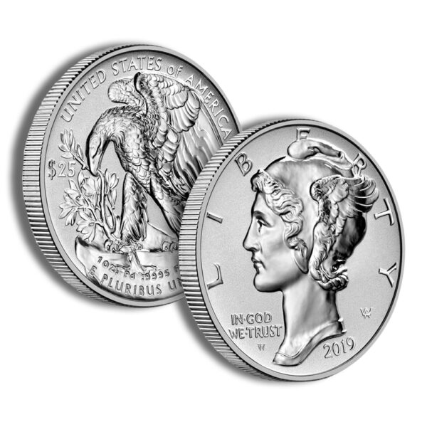 2019-W 1 oz Reverse Proof Palladium Eagle (w/Box & COA) - Image 3