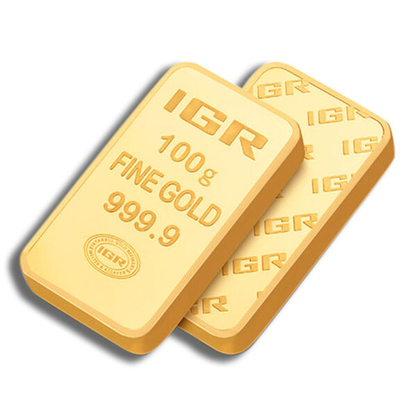 100 gram Gold Bar - IGR Metals (Carded) - Image 2