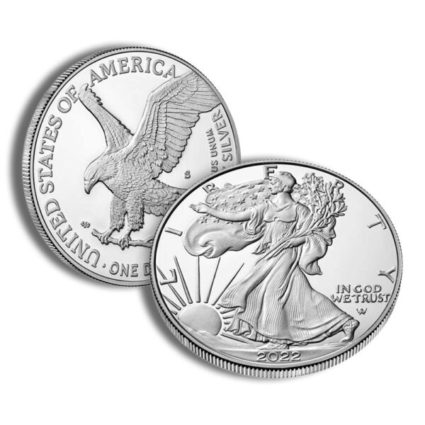 2022-S Proof Silver Eagle with Box & COA - Image 4