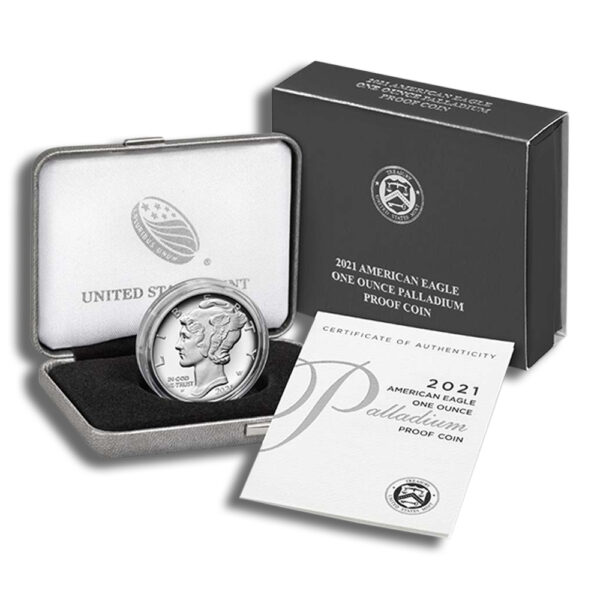2021-W 1 oz Proof Palladium Eagle (w/ Box & COA) - Image 3