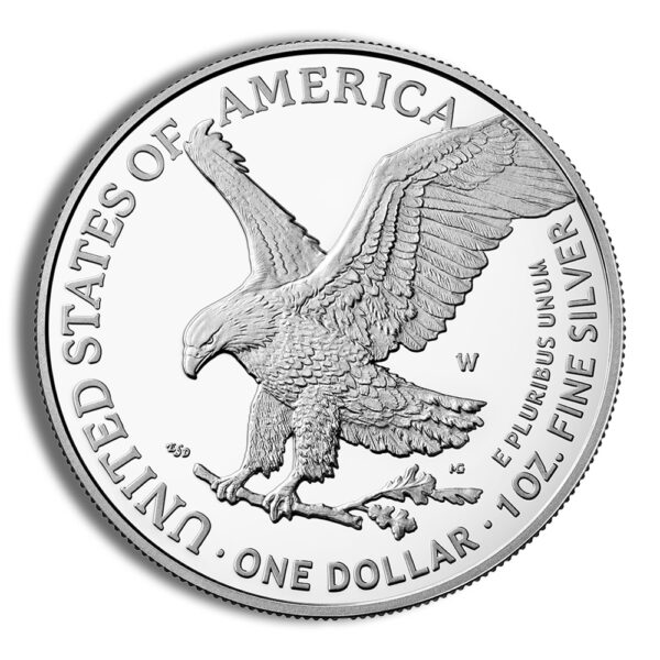 2021-W Proof Silver Eagle with Box & COA - Type 2 - Image 3