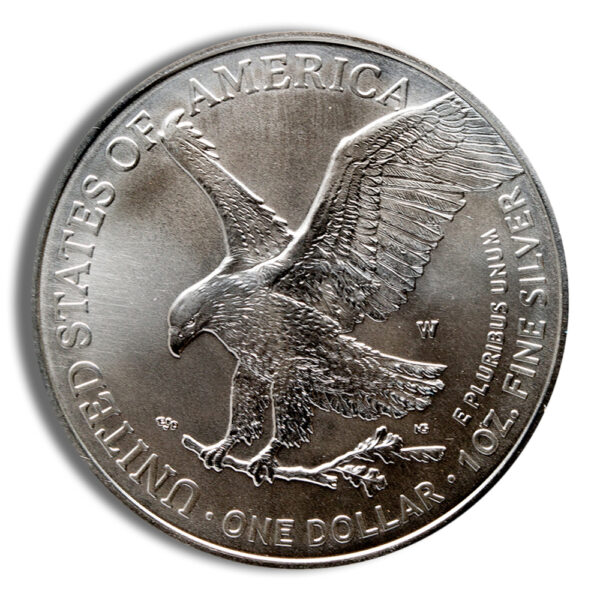 2021-W Burnished Silver Eagle with Box & COA (Type 2) - Image 3