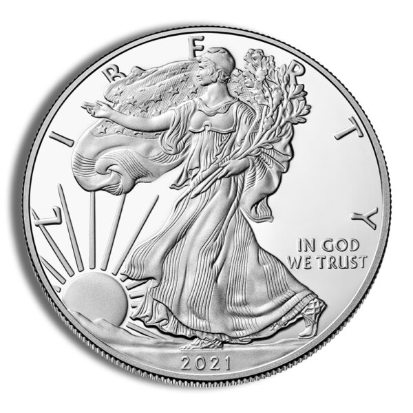 2021-W Proof Silver Eagle with Box & COA - Type 2 - Image 2