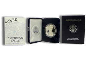 2002-W Proof Silver Eagle with Box & COA
