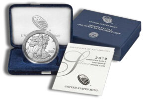 2019-W Proof Silver Eagle with Box & COA