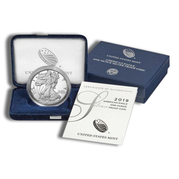 2019-W Proof Silver Eagle with Box & COA
