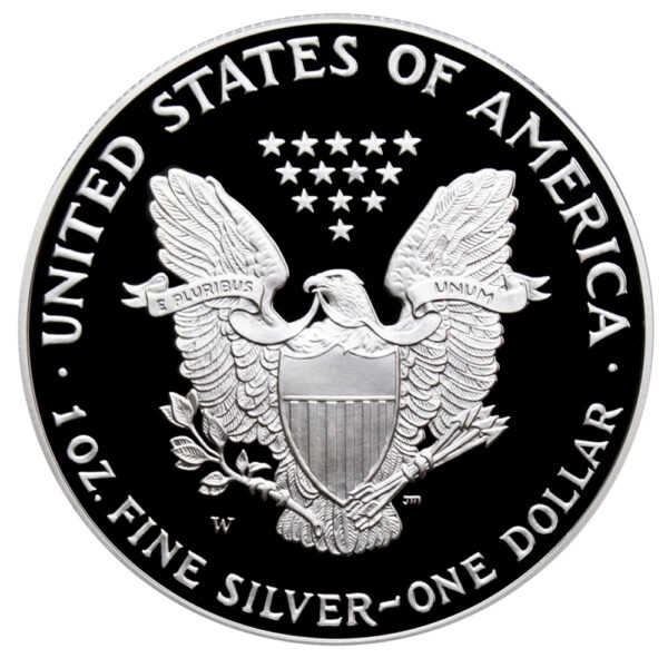 2002-W Proof Silver Eagle with Box & COA - Image 3