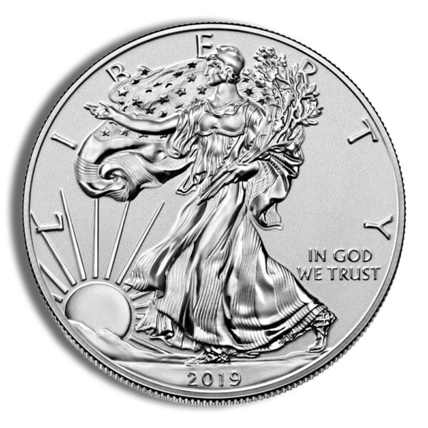 2019-S Enhanced Reverse Proof Silver Eagle with Box & COA - Image 2