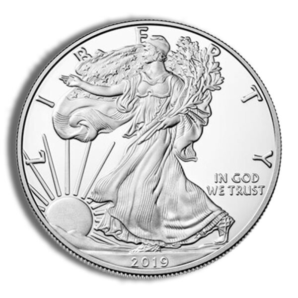 2019-W Proof Silver Eagle with Box & COA - Image 2