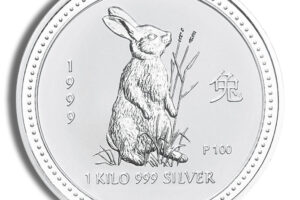 1999 Kilo Australia Silver Lunar Rabbit BU - Series I