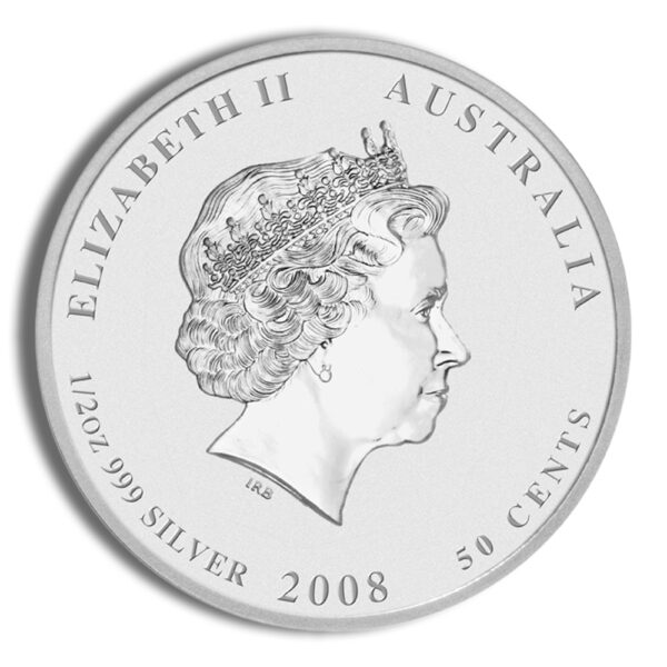 2008 1/2 oz Australia Silver Lunar Mouse BU - Series II - Image 2