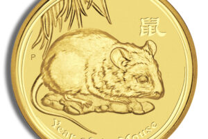 2008 2 oz Australia Gold Lunar Mouse BU - Series II
