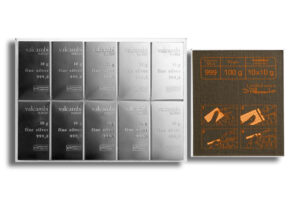 10 x 10 gram Silver Valcambi CombiBar™ (In Assay)