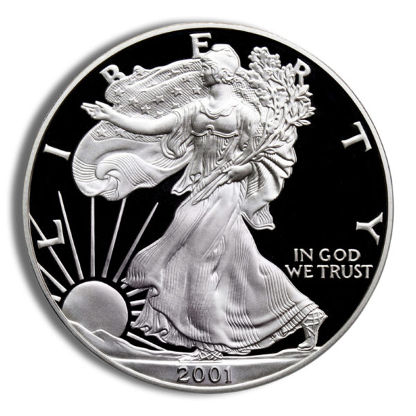 2001-W Proof Silver Eagle with Box & COA - Image 2