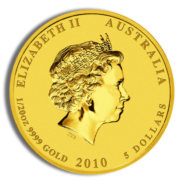 2010 1/20 oz Australia Gold Lunar Tiger BU - Series II - Image 2