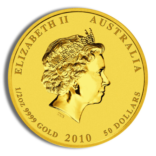 2010 1/2 oz Australia Silver Lunar Tiger BU - Series II - Image 2