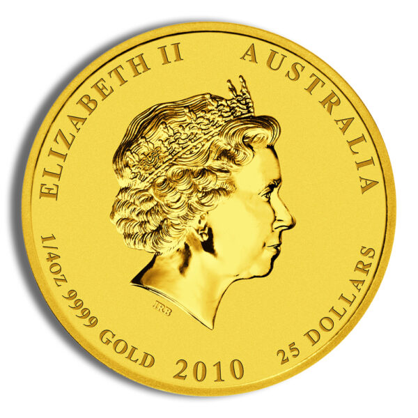 2010 1/4 oz Australia Gold Lunar Tiger BU - Series II - Image 2