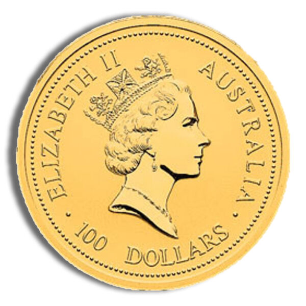 1998 1 oz Australia Gold Lunar Tiger BU - Series I - Image 2