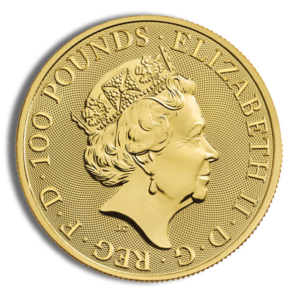 2021 1 oz Great Britain Queen's Beast Gold Coin - Completer - Image 2