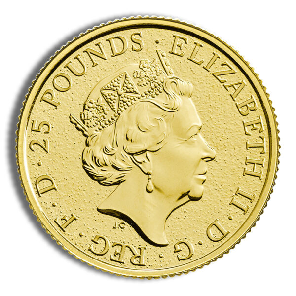 2017 1/4 oz Great Britain Queen's Beast Gold Coin - Dragon - Image 2