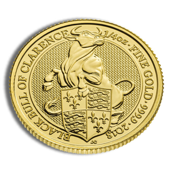2018 1/4 oz Great Britain Queen's Beast Gold Coin - Bull - Image 3