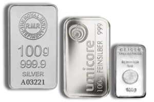 100 gram Silver Bar - Brand Varies
