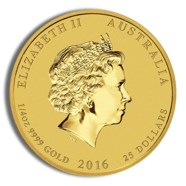 2016 1/4 oz Australia Gold Lunar Monkey BU - Series II - Image 2