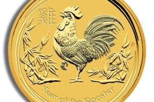 2017 1/4 oz Australia Gold Lunar Rooster BU - Series II