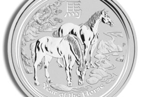 2014 1/2 oz Australia Silver Lunar Horse BU - Series II