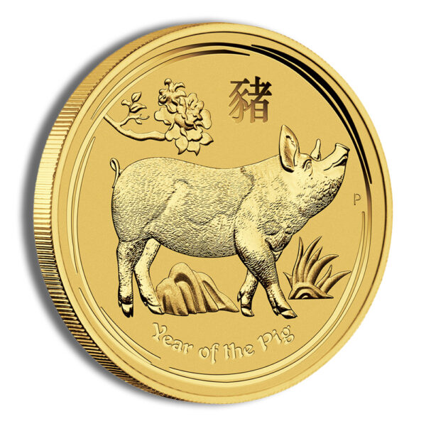 2019 1/2 oz Australia Gold Lunar Pig BU - Series II - Image 3