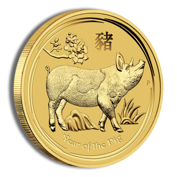 2019 1/20 oz Australia Gold Lunar Pig BU - Series II - Image 3