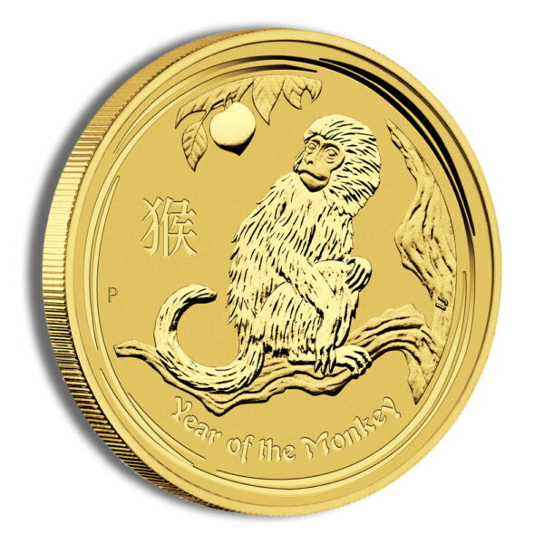 2016 1/20 oz Australia Gold Lunar Monkey BU - Series II - Image 3