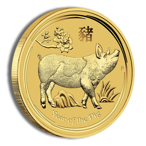 2019 1/4 oz Australia Gold Lunar Pig BU - Series II - Image 3