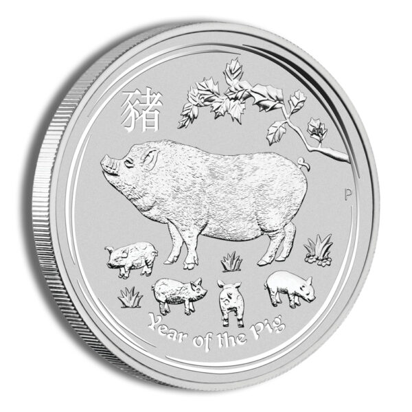 2019 Kilo Australia Silver Lunar Pig BU - Series II - Image 3
