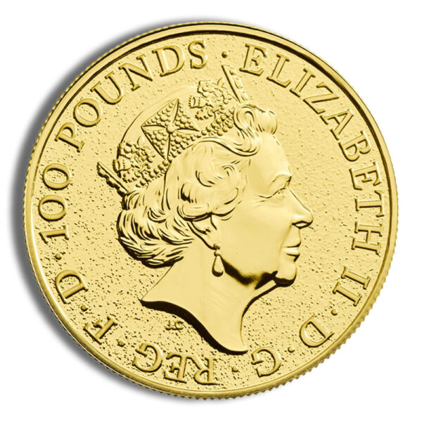 2017 1 oz Great Britain Queen's Beast Gold Coin - Dragon - Image 2