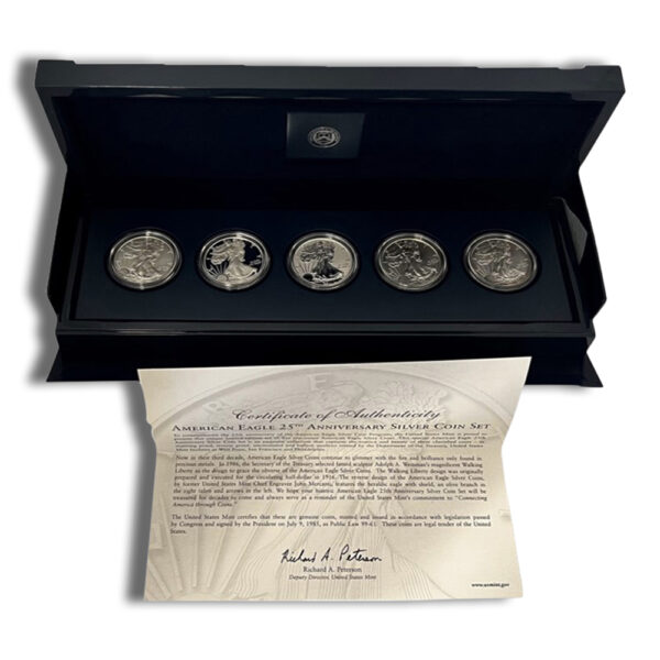 2011 American Silver Eagle 5 Coin Anniversary Set w/ Box & COA