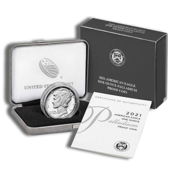 2021-W 1 oz Proof Palladium Eagle (w/ Box & COA) - Image 3