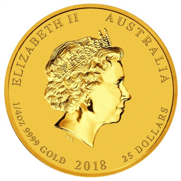 2018 1/4 oz Australia Gold Lunar Dog BU - Series II - Image 2