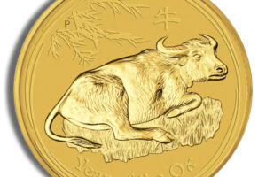 2009 1 oz Australia Gold Lunar Ox BU - Series II